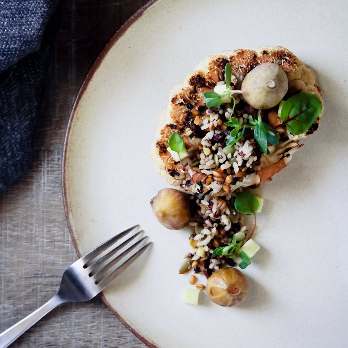 I made cauliflower for dinner - it didn't look this pretty 🍽 <a href="/TheLocalPalate/">The Local Palate</a> <a href="/dogwoodjm/">John May</a> <a href="/PiedmontDurham/">Piedmont Restaurant</a> #foodseen