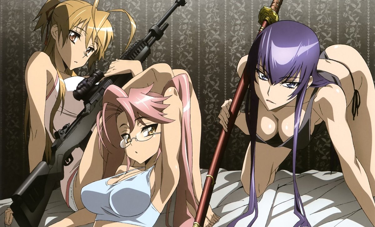 Randomboard Wallpaper Manga Highschool Of The Dead Takagi Saya Miyamoto Rei Busujima Saeko