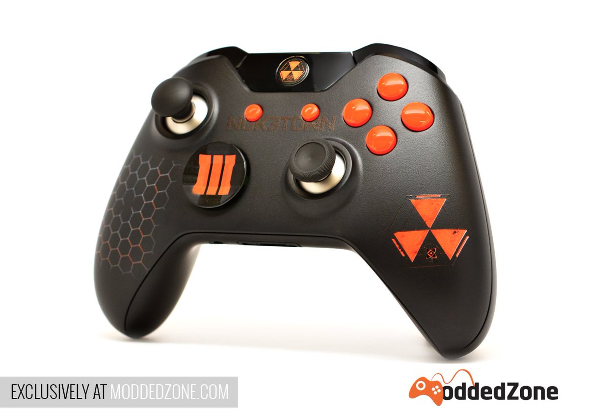 ModdedZoneCom's tweet image. Check out our new releases &quot;NukeTown&quot; #XboxOne RAPID FIRE CUSTOM #MODDEDCONTROLLER.
Unique design avaliable ONLY at #ModdedZone.