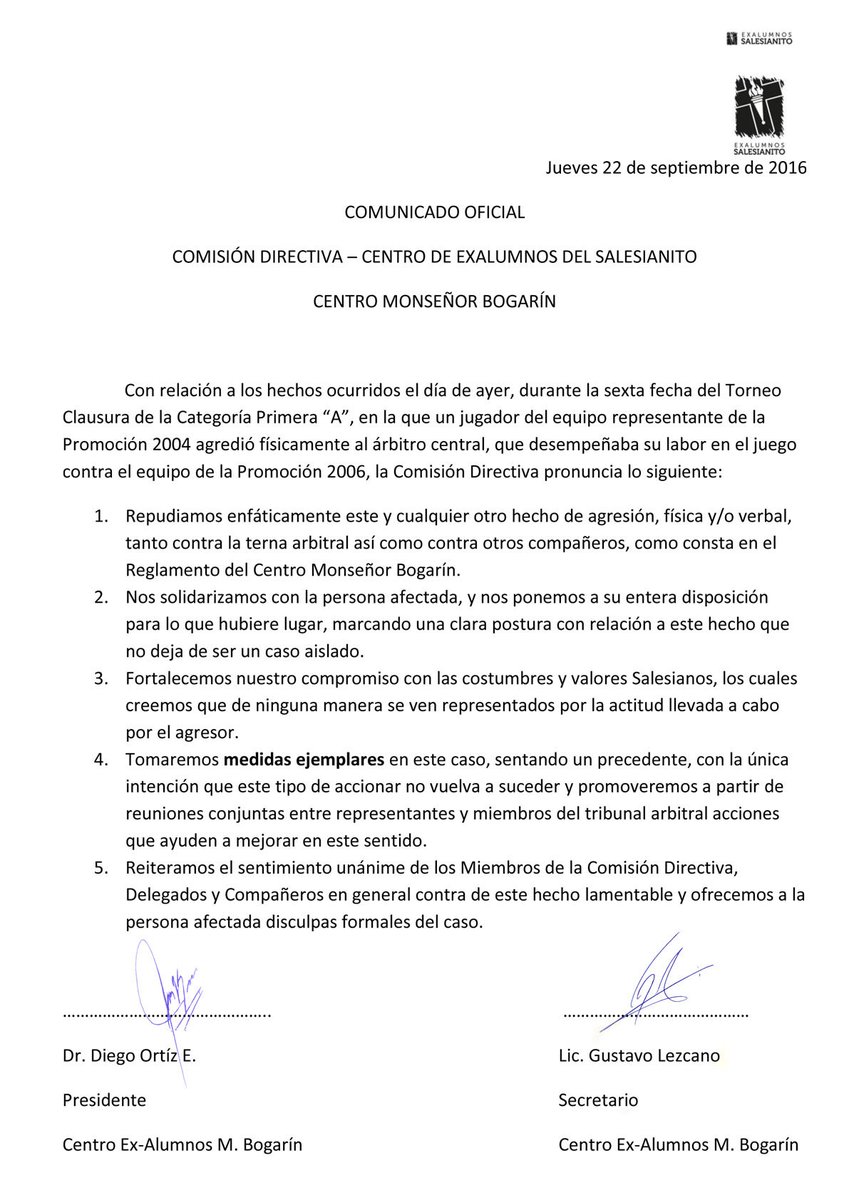 EXASALE's tweet photo. Comunicado Oficial de la CD. Un NO rotundo a la violencia #NoalaViolencia #EXASALE #ElMejorExaDelPais https://t.co/BBfYXJGdeJ