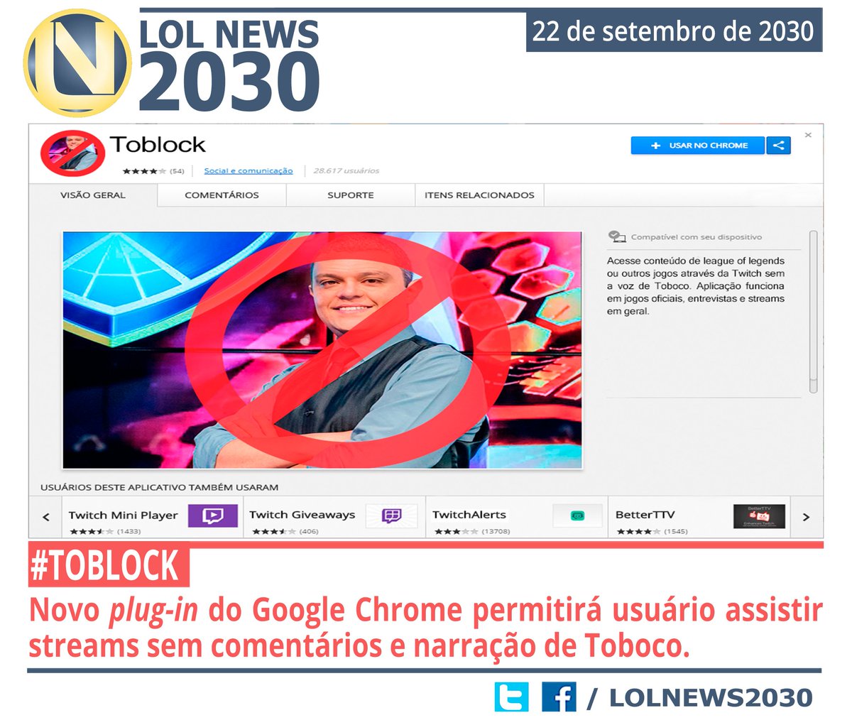 lolnews2030's tweet photo. #Toblock em 2030!
Para mais: https://t.co/ZXmDbzSrf5 https://t.co/tU4WBZivak