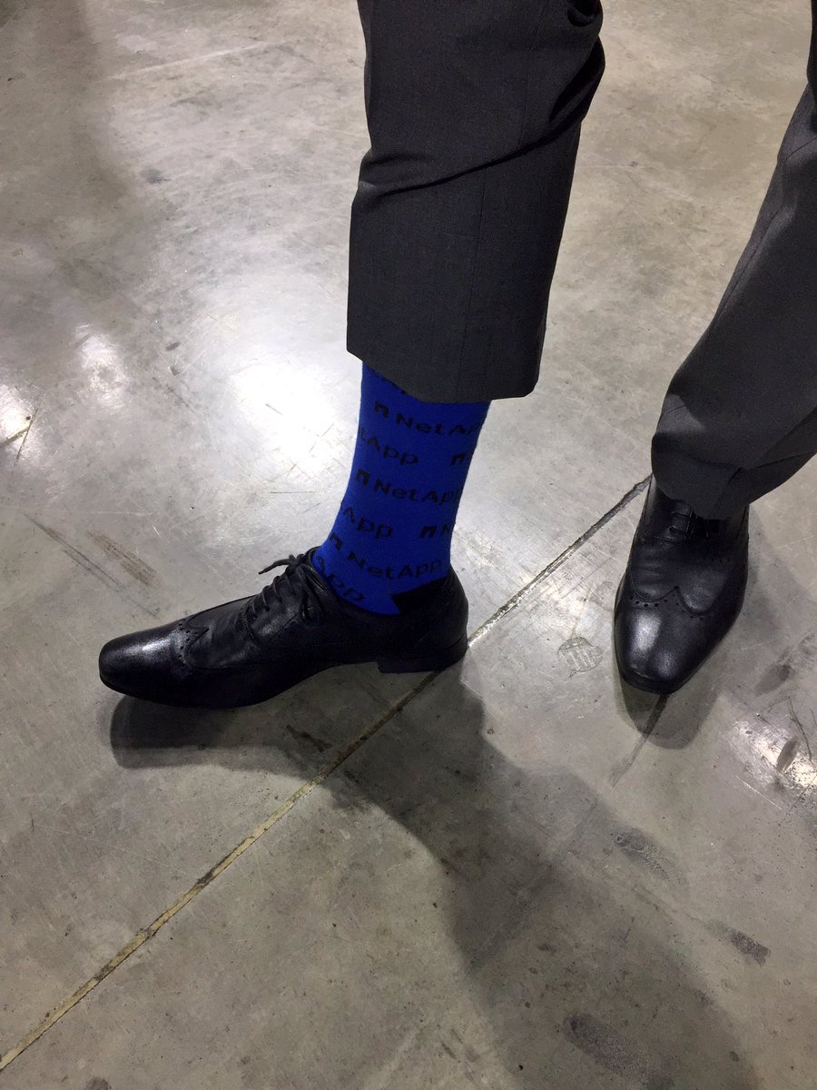 smwhite08's tweet photo. When you see one of our awesome interns @KState and he's wearing @NetApp socks, you take a picture!! @NetAppUR #NetAppCampusRecruiting https://t.co/fC2veJUVvx