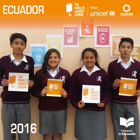 Educacion_Ec's tweet image. ¡Ecuador se sumó a la difusión de los Objetivos Mundiales para el Desarrollo Sostenible con #LaLeccionMásGrande!