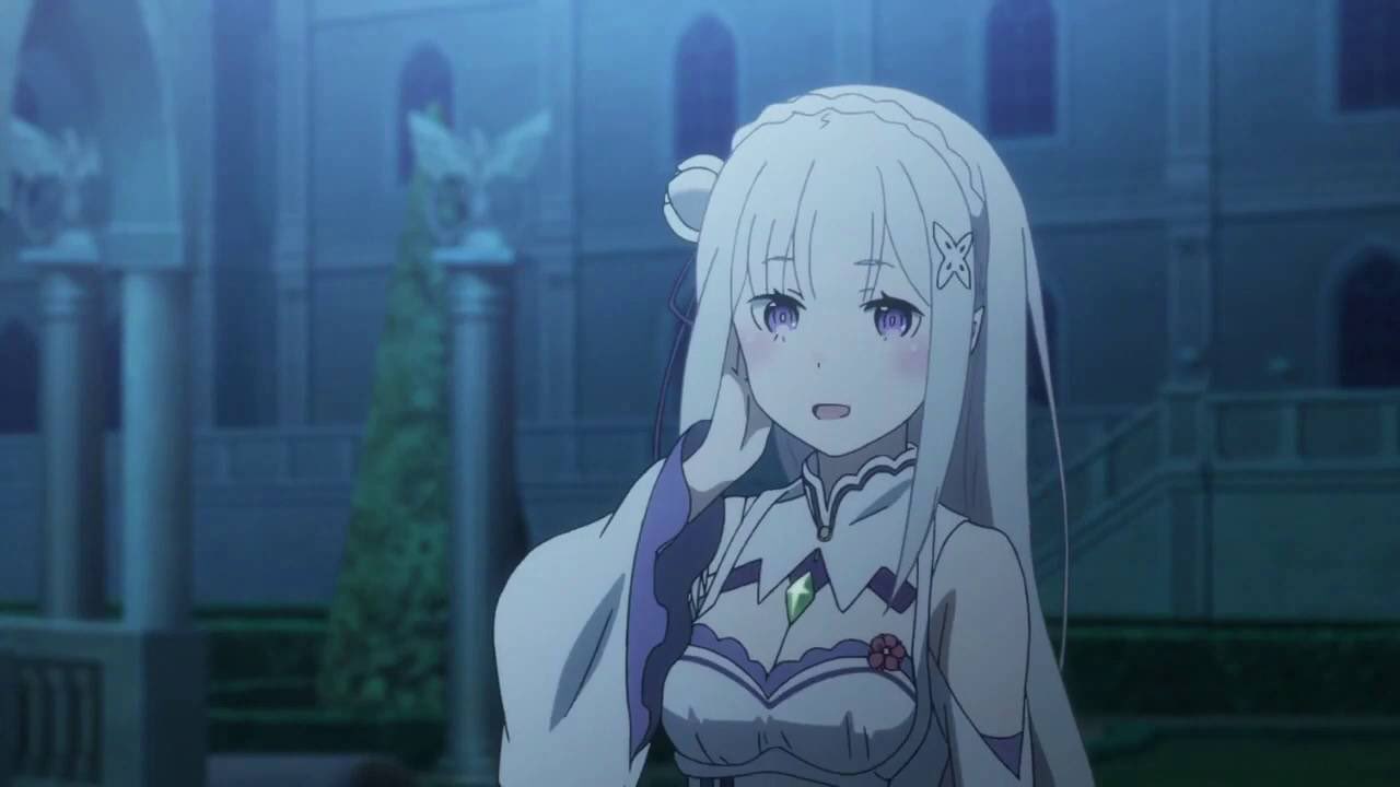 Эмилия аниме re Zero гиф