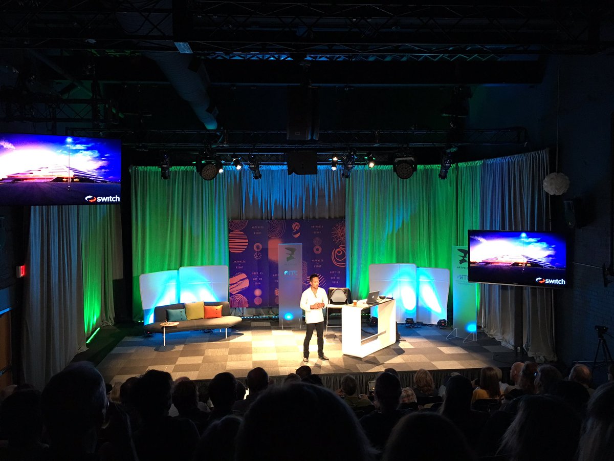 At <a href="/ArtPrize/">ArtPrize</a> listening to Albert Lin from Planet3 talk about the value of art and science in whole mind education.