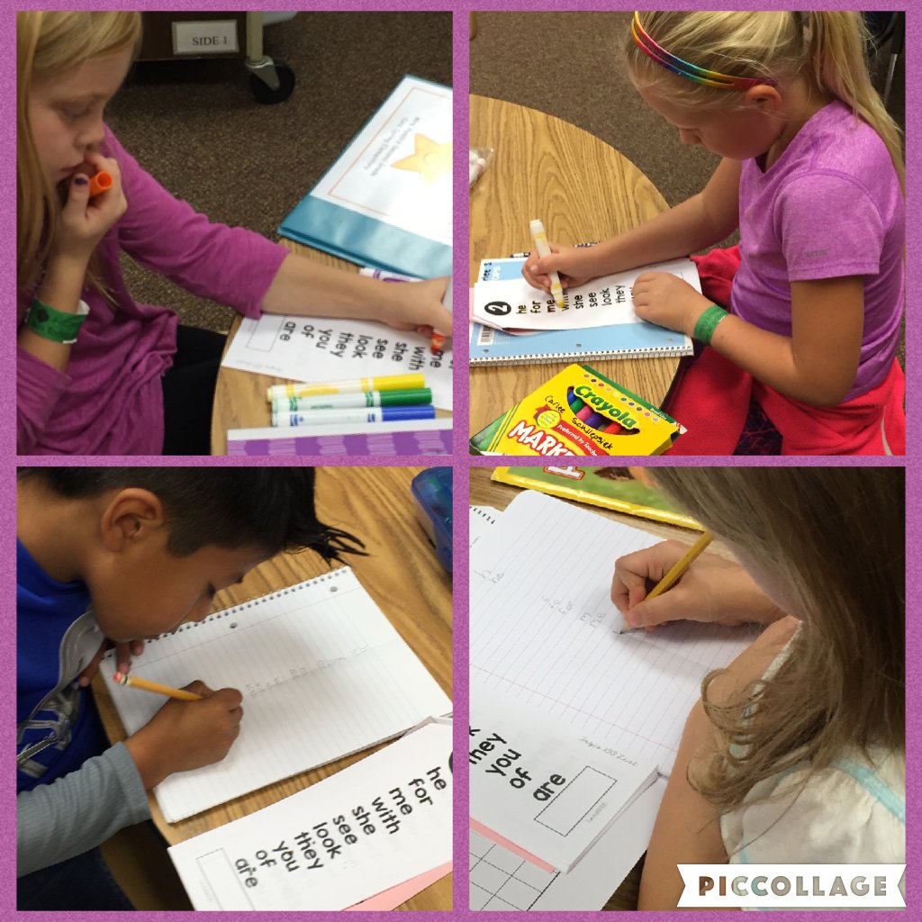 MrsPosch's tweet photo. Word Work - Learning how to do Rainbow Tracing and Pyramid Writing #csestrong #cse2 https://t.co/RnptbVT57F https://t.co/G17dS3QEQQ
