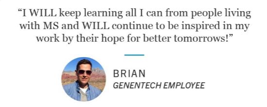 RacetoEraseMS's tweet photo. Brian, you are our hero! Thank you @genentech for sharing this and for all you do for MS community! #CanDoDay What's your pledge to #EraseMS https://t.co/jA0KGAY6rv