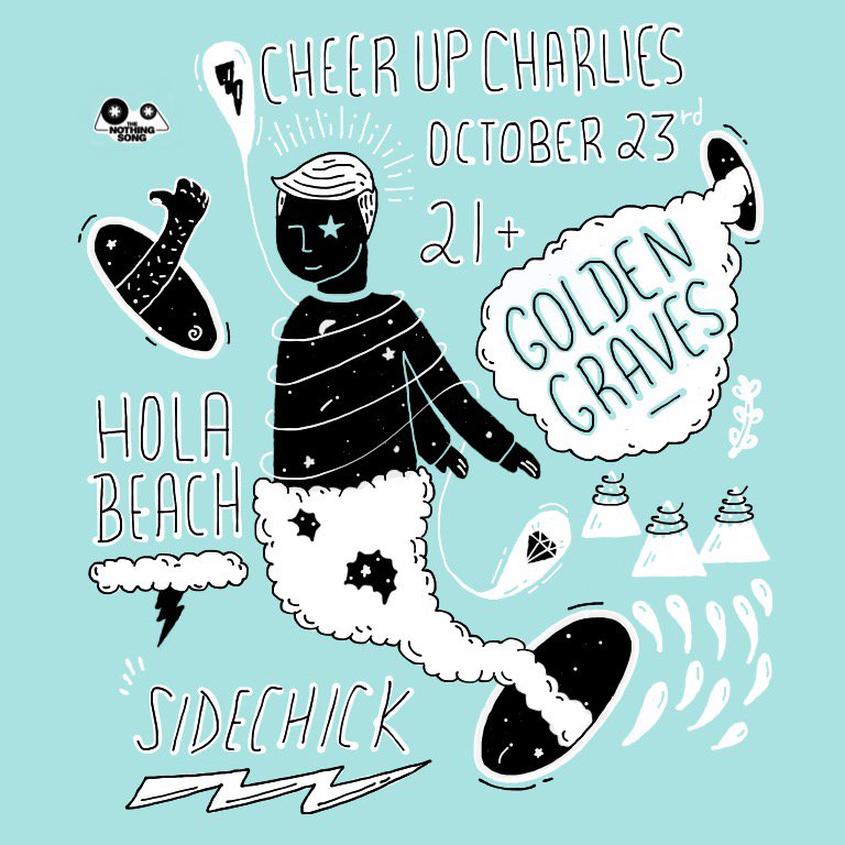 JUST ANNOUNCED - shimmery showcase on October 23rd with <a href="/golden_graves/">Golden Graves</a> Hola Beach and Sidechick at <a href="/CheerUpCharlies/">Cheer Up Charlies</a>! facebook.com/events/1585597…