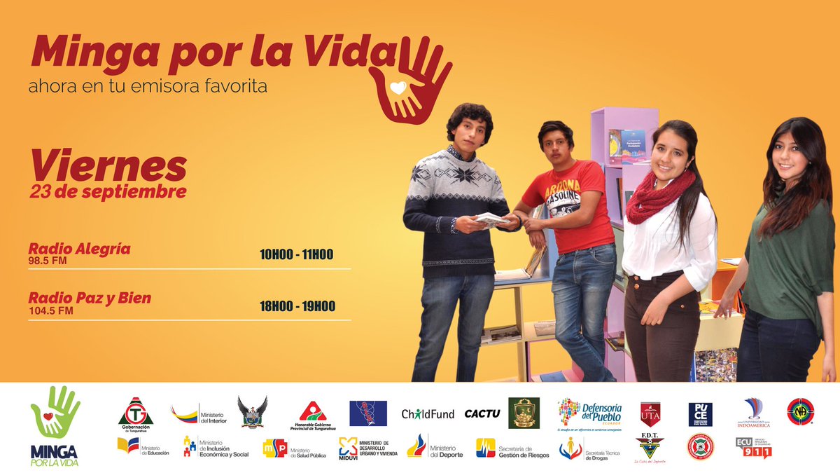 GoberTungurahua's tweet image. No te pierdas #MingaPorLaVida @liradelapaz  @MashiRafael , escúchanos en las siguientes emisoras: soundcloud.com/user-790063285…