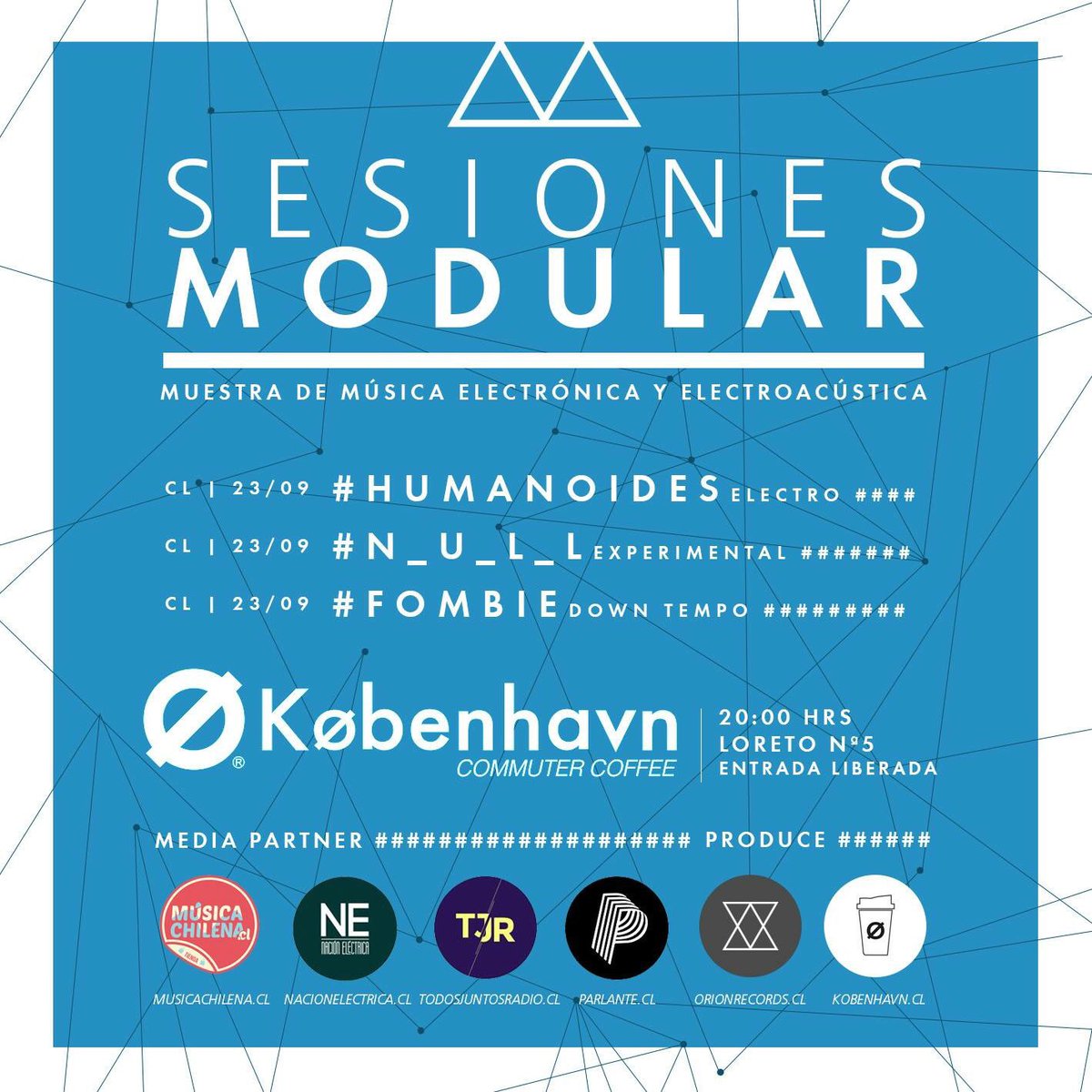 OrionRecords's tweet photo. Mañana los esperamos en @KobenhavnSCL con toda la música electro de #Humanoides #Null y #Fombie! Nos vemos desde las 20hrs https://t.co/tXtjXsd1Bc