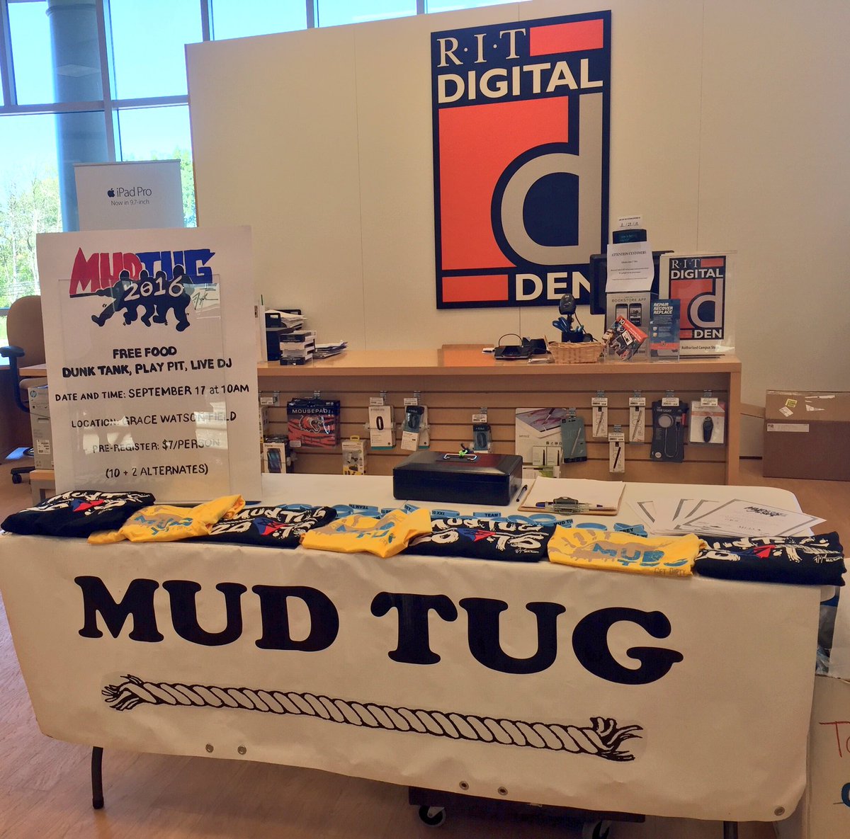 RITMudTug's tweet image. Come check us out at the Student Appreciation Event right now ! We'll be here until 5:30!