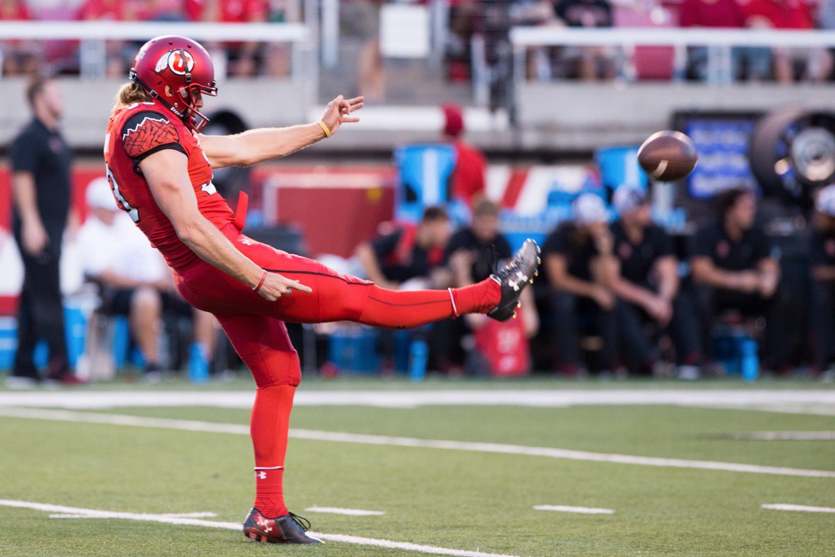 utahathletics's tweet photo. Another year, another outstanding punter! Mitch Wishnowsky currently leads the nation in punt average (54.4) #goutes https://t.co/gWu4WtpCzx