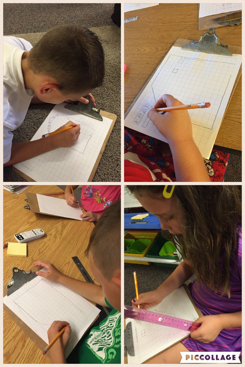 Second graders creating a map of our classroom. <a href="/HPEPatriots/">Harrison Parkway</a> #whichwayisnorth