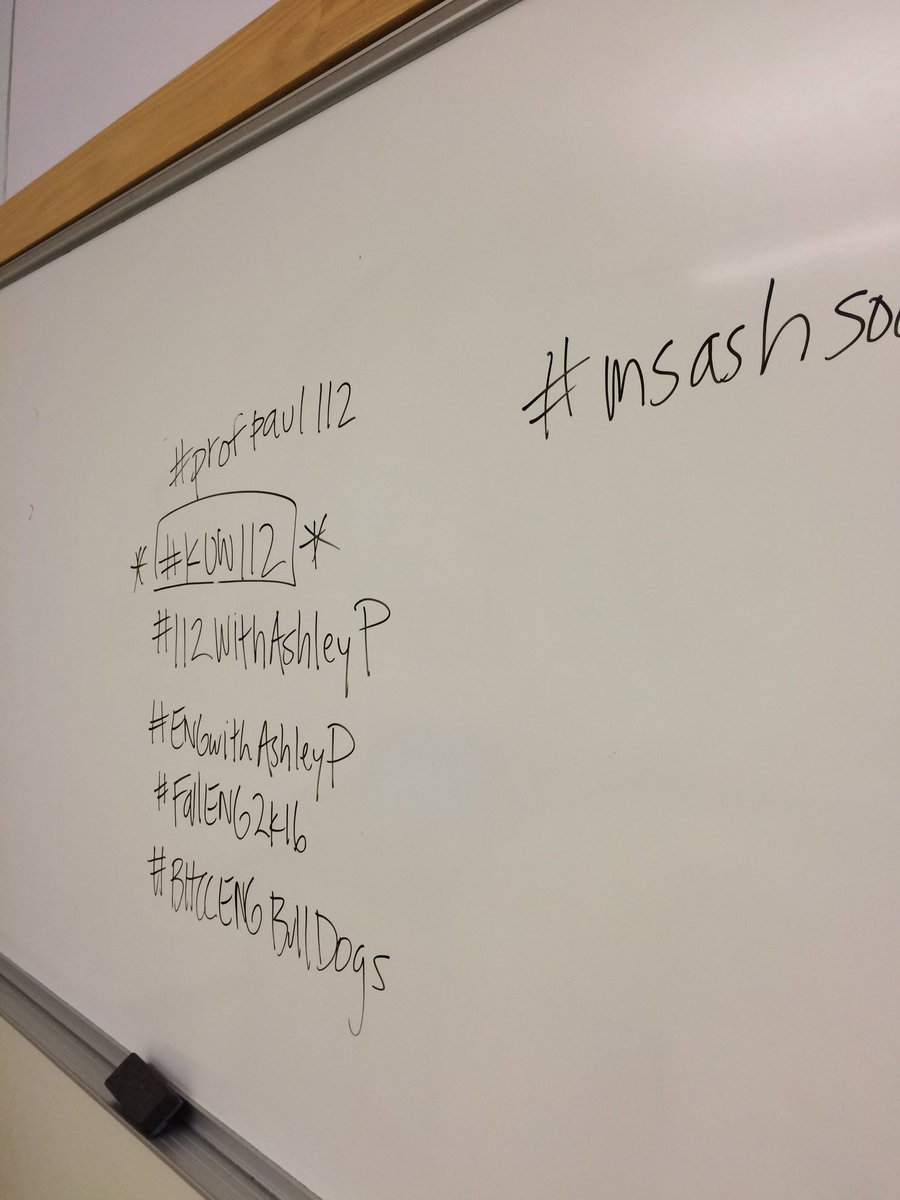 AHPaul1's tweet photo. Social media class back in effect. #hashtagchosen #KUW112 #eng112 #BHCC https://t.co/KTXGNZqSTA