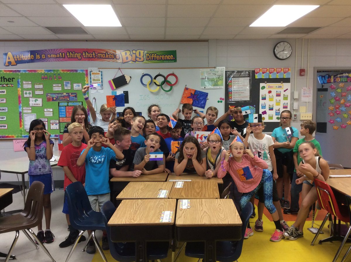 MsKellerhals's tweet photo. Our class getting ready to attend the 4/5 ICS Olympic Games! #2016ICSolympicgames https://t.co/CCHMZApoum