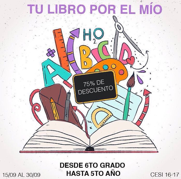 EDASICSI's tweet photo. 📚  Sigues a tiempo 📚TU LIBRO X EL MÍO vuelve del 15 al 30 de septiembre 🏃🏻 https://t.co/2xeBk1edma