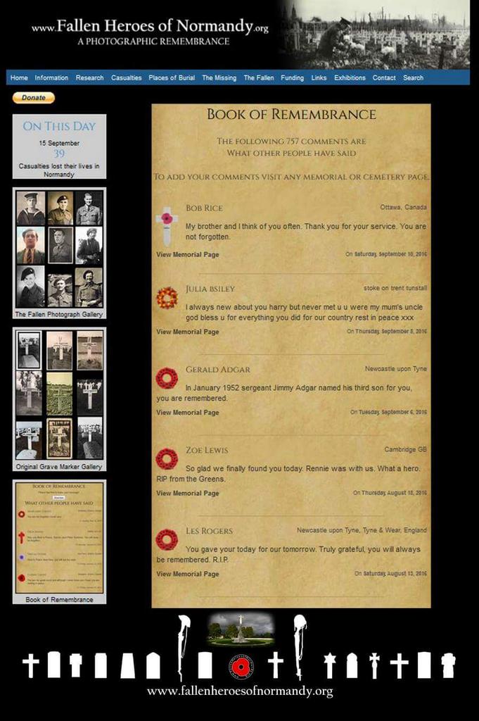 CarlShilleto's tweet photo. https://t.co/SuFZFsTB6G We have a #BookofRemembrance on every one of the 44,000+ #MemorialPages we have online... https://t.co/nbGFSlowco