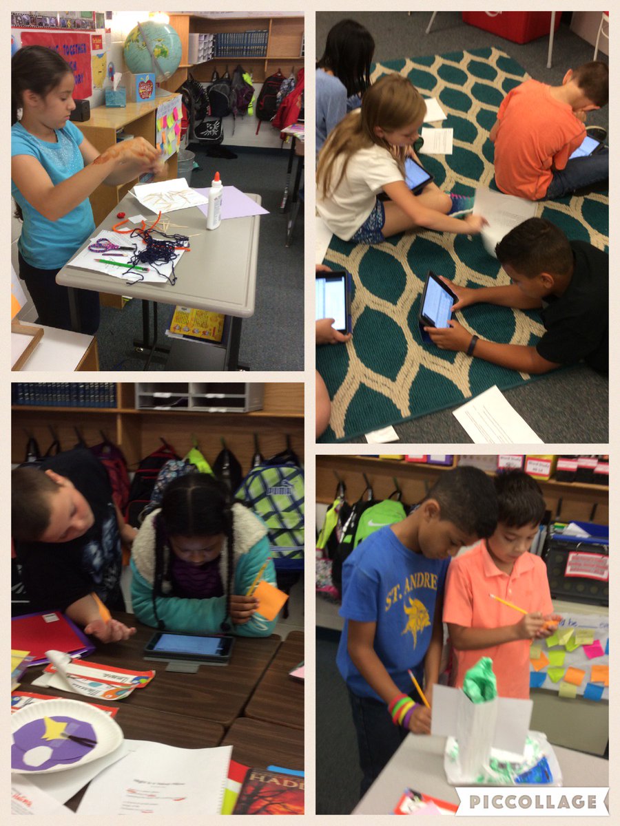 4th graders exploring the setting &amp; making our thinking visible with writing, canvas and art <a href="/HZNElementary/">Horizon Elementary</a>