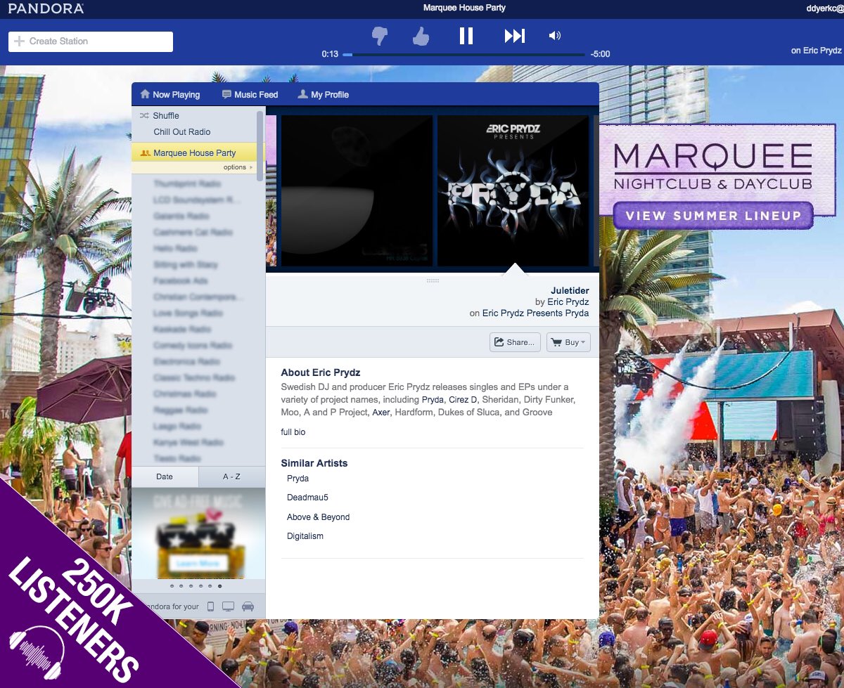 Marquee House Party just hit 250k listeners on #Pandora! 🎉🎉🎉

pdora.co/2cAkBZE
