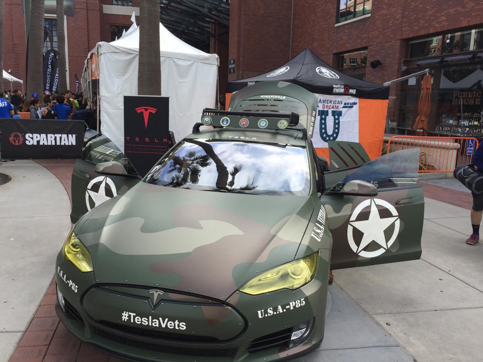 AmericanDreamU's tweet photo. #TBT to the #SpartanRace with #Tesla and #AmericanDreamU. #TeslaVets #Veterans #Military #MilitaryTransition https://t.co/6JTv1IGBMl