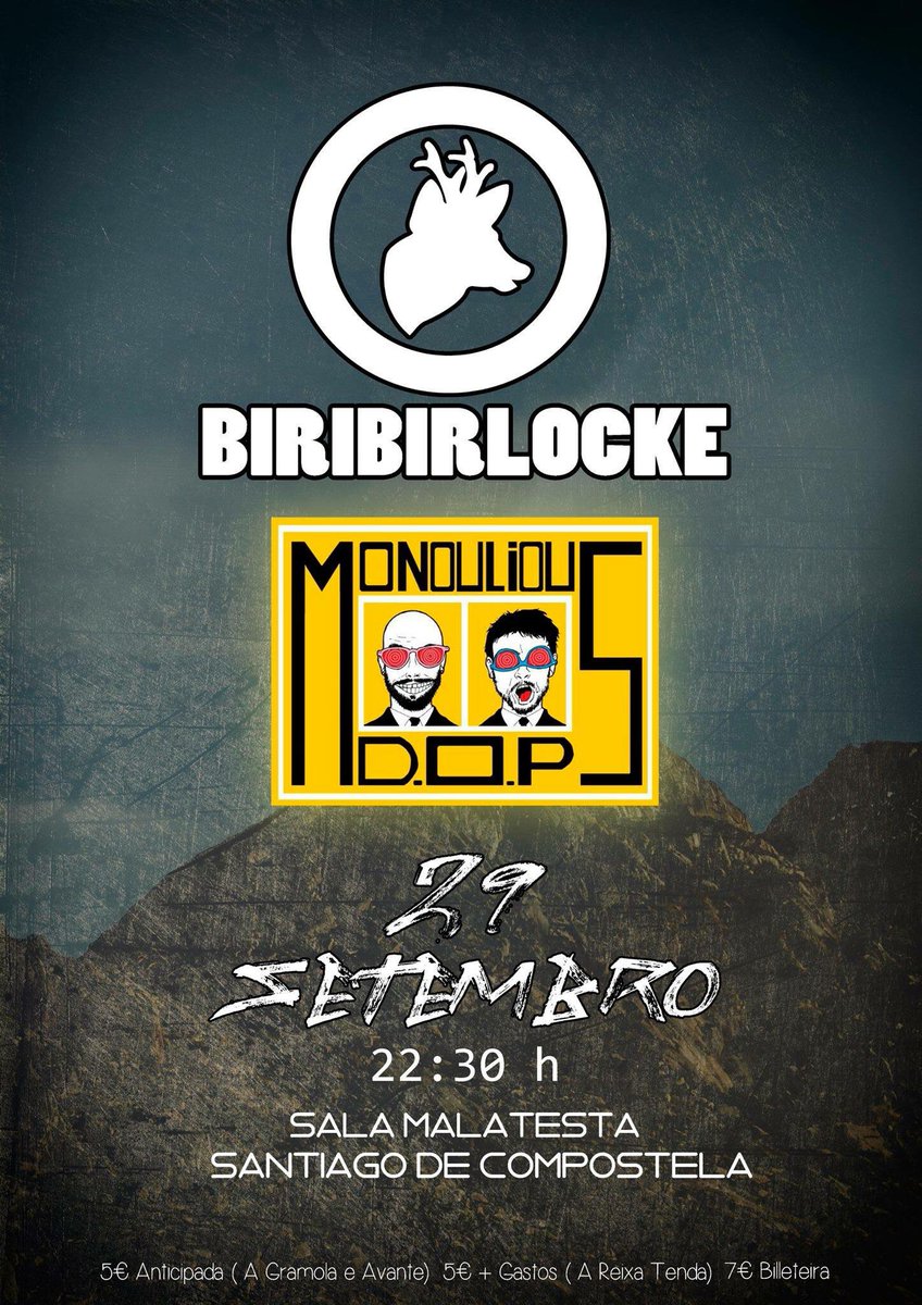 O 29 deste mes e con toda a banda, estaremos cos nosos compadres de <a href="/biribirlocke/">Biribirlocke</a> na <a href="/SalaMalatesta/">Sala Malatesta</a> Acudide! #Roucke