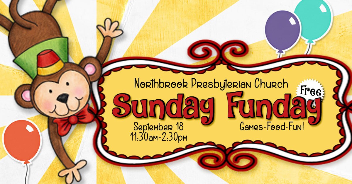 Free Sunday FunDay this Sun, Sept 18!  Bounce houses, games, food, music by <a href="/SteveTaylorMI/">Steve Taylor</a> and Dan Gross. Join us!