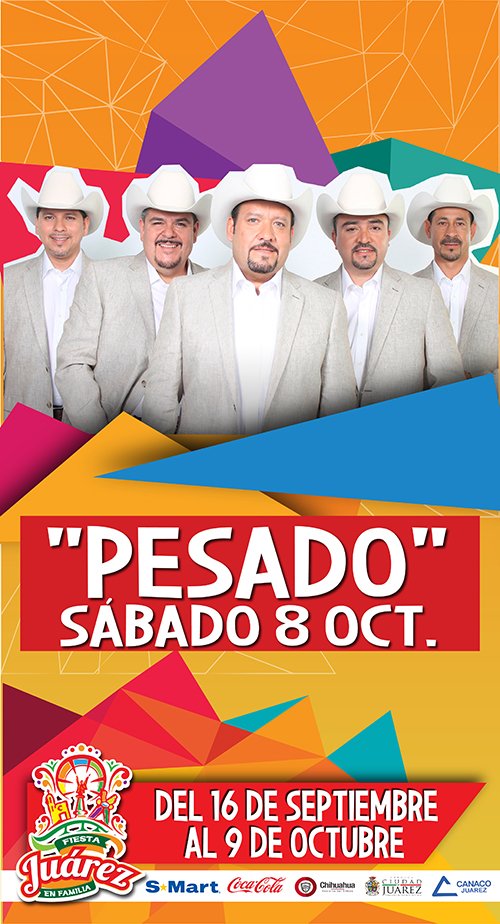 FiestaJuarez's tweet photo. @grupo_pesado Presente en la #FiestaJuarez2016 https://t.co/TkzKoMRqC7