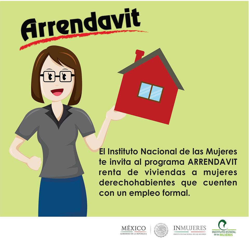 IEMTabasco's tweet photo. #ARRENDAVIT Renta accesible de viviendas a mujeres derechohabientes que cuenten con un empleo formal. #Infórmate. https://t.co/nZ7df3nvzg