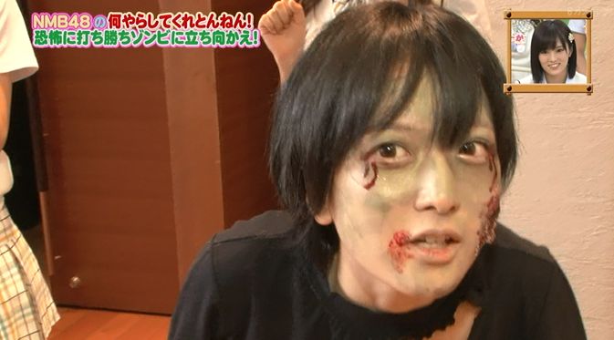 NMB48Fans_INA's tweet photo. Memasuki ruangan menyeramkan, pda ksmpatan ini riripon brperan mnjdi zombi untuk menakuti member

thanks to uploader https://t.co/FgOfawg5Pe
