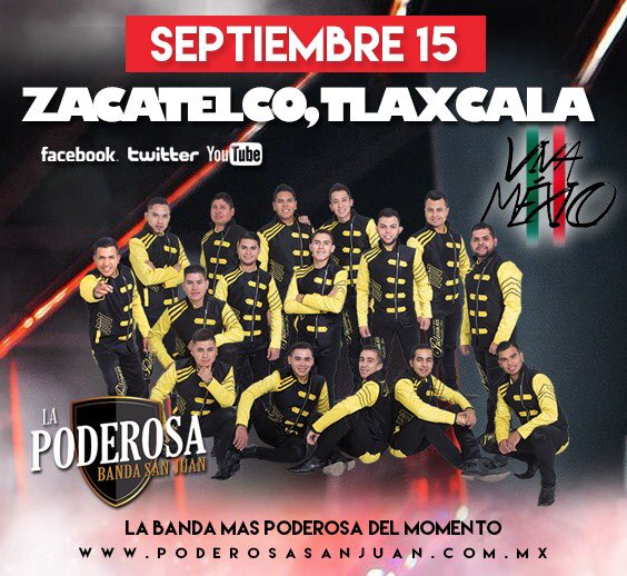 fredymoreno03's tweet photo. Nos vemos hoy en zacatelco, Tlaxcala para armar la fiesta patria con @poderosasanjuan https://t.co/WbtQNm4SRs