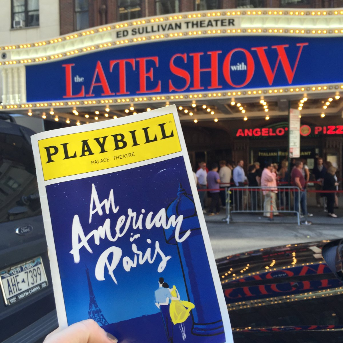 AmericanInParis's tweet photo. #TBT, one year ago #AnAmericaninParis had the honor of being the 1st #Broadway show to perform on @colbertlateshow https://t.co/HEXMGKAjmr