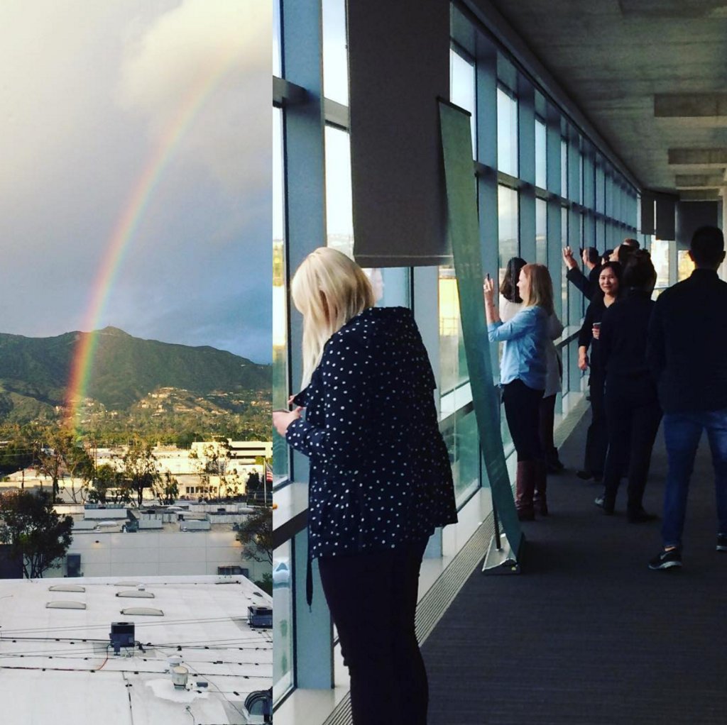 DI_Jobs's tweet photo. "When there's a rainbow at work, you got to stop and take a look." -Jered #LifeAtGC3 https://t.co/EI7adLPGZb