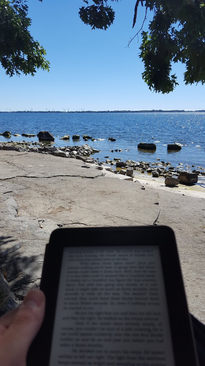 JacobBelland's tweet photo. Not a bad place to relax between classes! 
#Kingston #beautifulview #goodbook https://t.co/2comRY1kxW