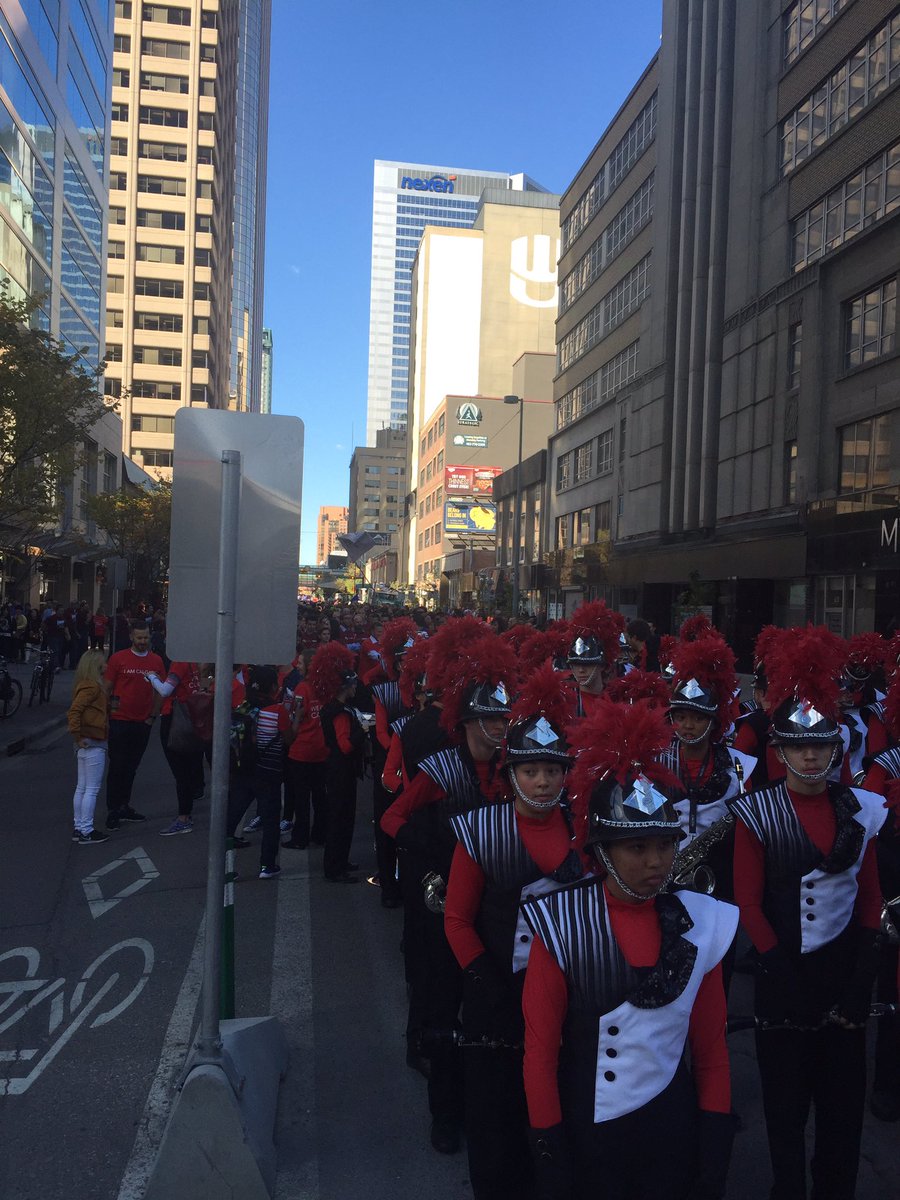 kellydowdell's tweet photo. When a marching band shows up you know fun is in store! Exited to join @UnitedWayCgy kickoff #united4yyc #iamcalgary https://t.co/HHZ6q7z1gL