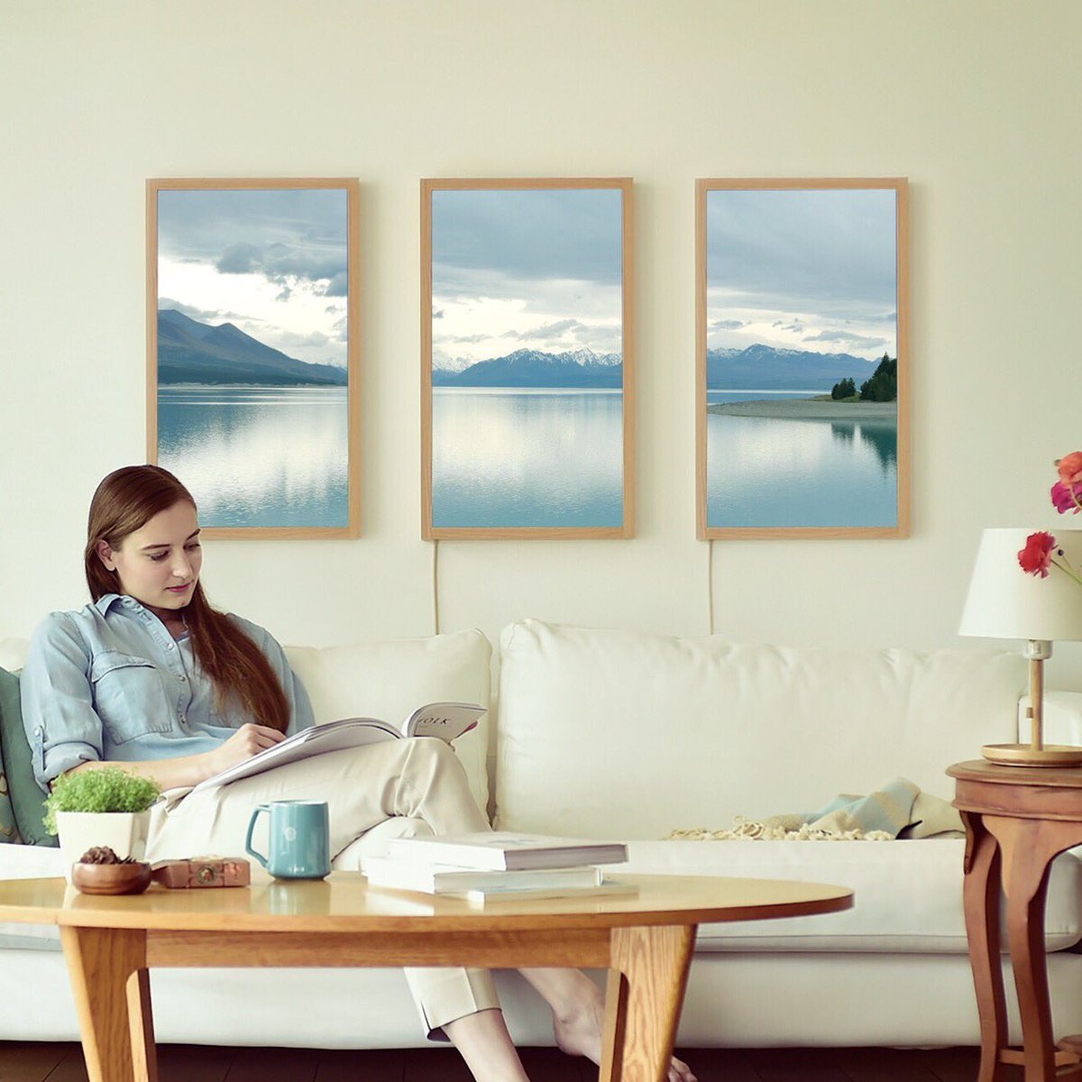 atmoph's tweet image. You can connect 3 Atmoph Windows for wide views. #atmoph #wideview #panorama