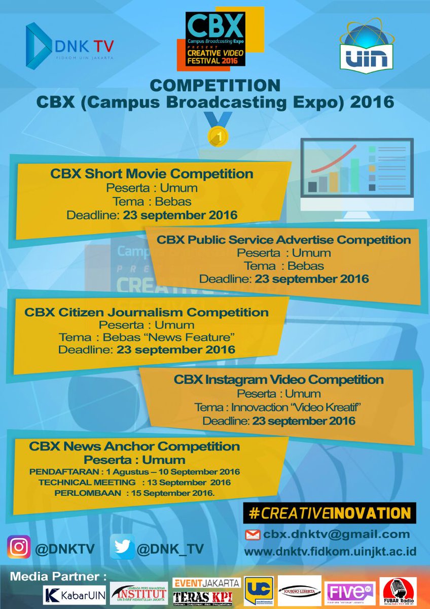 CBX Short Movie Competition (bit.ly/2cr0kIm) <a href="/DNK_TV/">DNK TV</a> #weloveuin