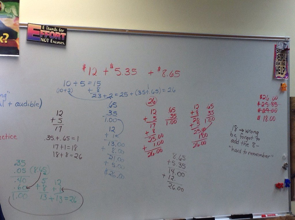 5thThomas's tweet photo. Number talk in math! #trinitylearns #eylesmath HD https://t.co/rbSdlLNNjh