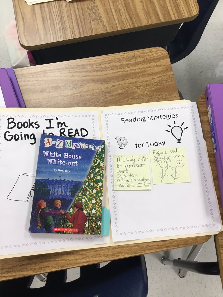 MargauxTeaches's tweet photo. Reading Mats aren't just for K-2! Tie them in with progression work and goal setting! #Takeaways #TCRWP #AldineLit https://t.co/B7222tk981
