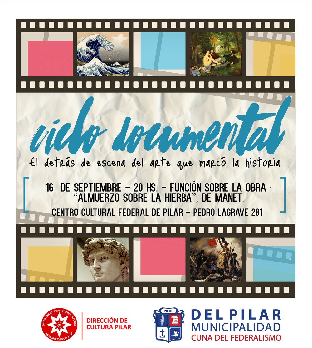 Pilar_Cultura's tweet photo. Mañana! #CicloDeCineDocumental y la obra más emblemática de #Manet. Te esperamos! https://t.co/0EO1tRxhDU