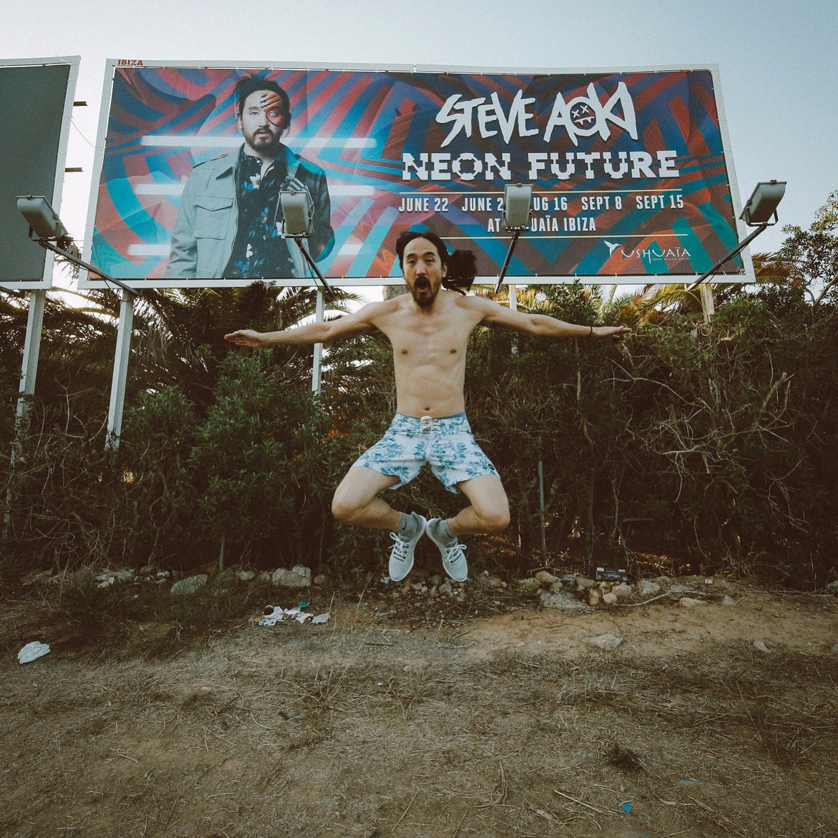 #aokijump #728. The #NeonFuture @UshuaiaIbiza Billboard Jump. Ibiza Spain. September 8, 2016. https://t.co/nDetmXeOPm
