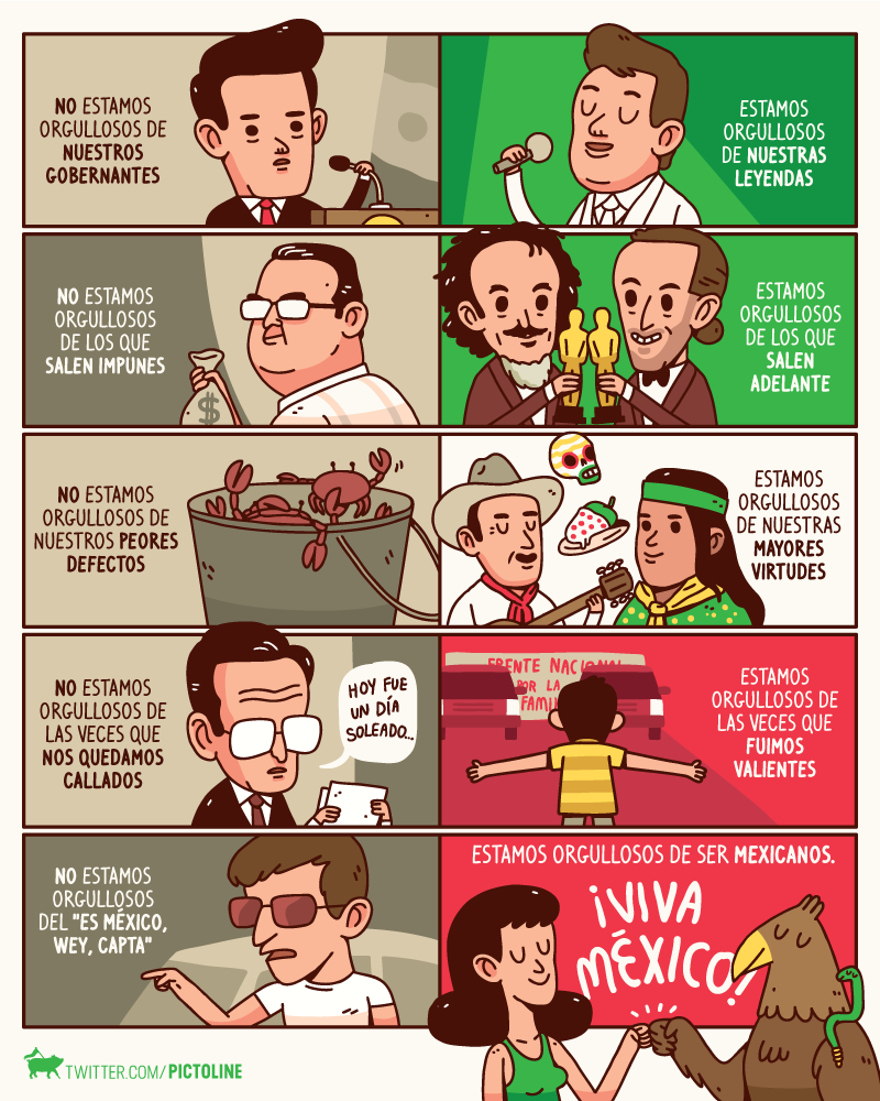 pictoline's tweet photo. Celebremos lo que nos llena de orgullo, luchemos contra lo que no. 

🇲🇽 Feliz 15 de Septiembre🇲🇽
#VivaMexico https://t.co/O6kCvz2a7S