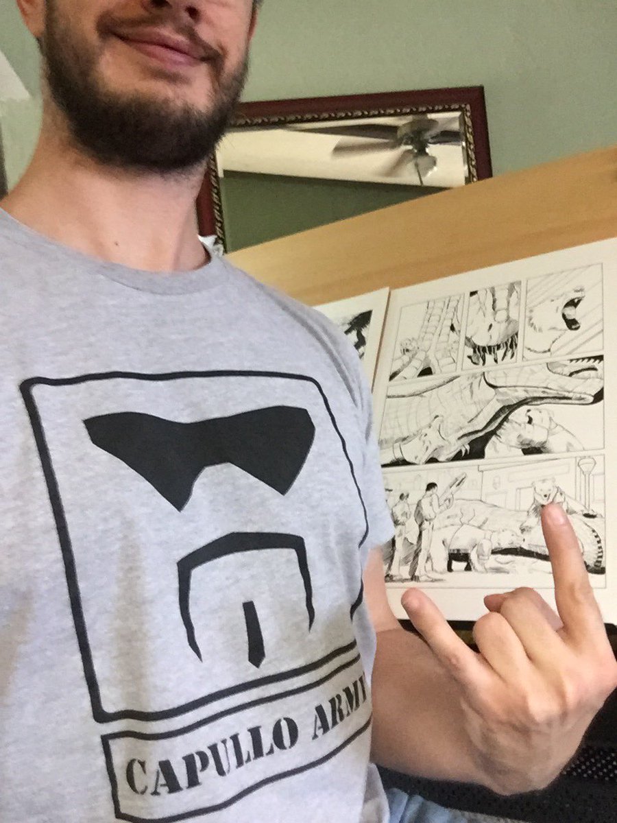 Todays comic making shirt is Capullo Army. <a href="/GregCapullo/">Greg Capullo</a> is a huge influence. Recent bday gift from my girl. Love it.