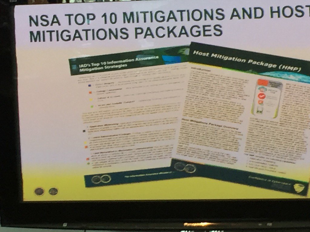 myorigingals's tweet photo. Top 10 mitigation and host pkgs for cyber Sec. Download @NSAGov #FedCyberSummit https://t.co/qmEyI1Glr5