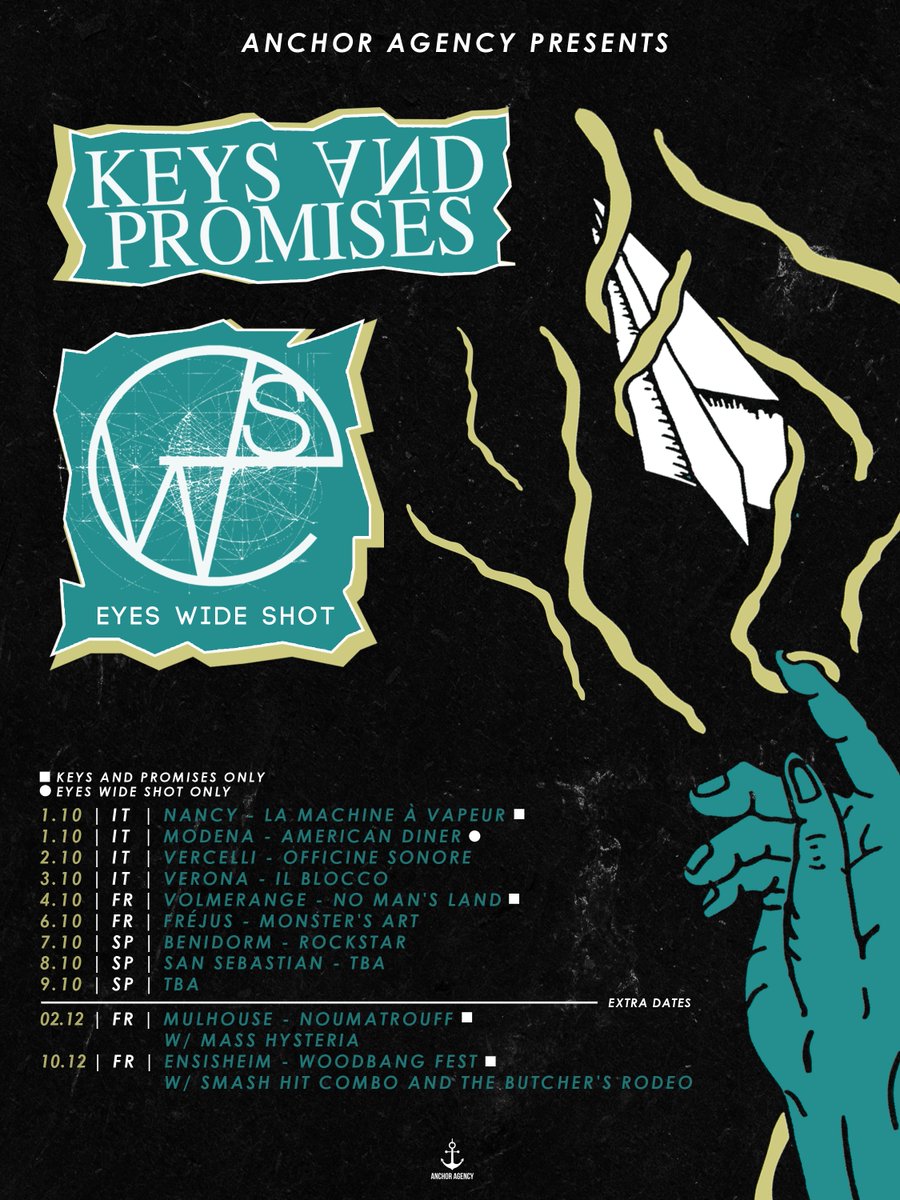 anchoragencyeu's tweet photo. TOUR ANNOUNCEMENT - @keysandp + @eyeswideshot_ October 2016 EU tour! #KeysandPromises #EyesWideShot #alternativerock https://t.co/8TqDoOG7Oy