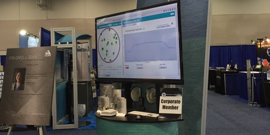 novatelinc's tweet photo. Stop by Booth B for a demo of the Interference Toolkit only available on #OEM7 #IONGNSS https://t.co/d8dHNNOzWM https://t.co/fdz0BkBkFD