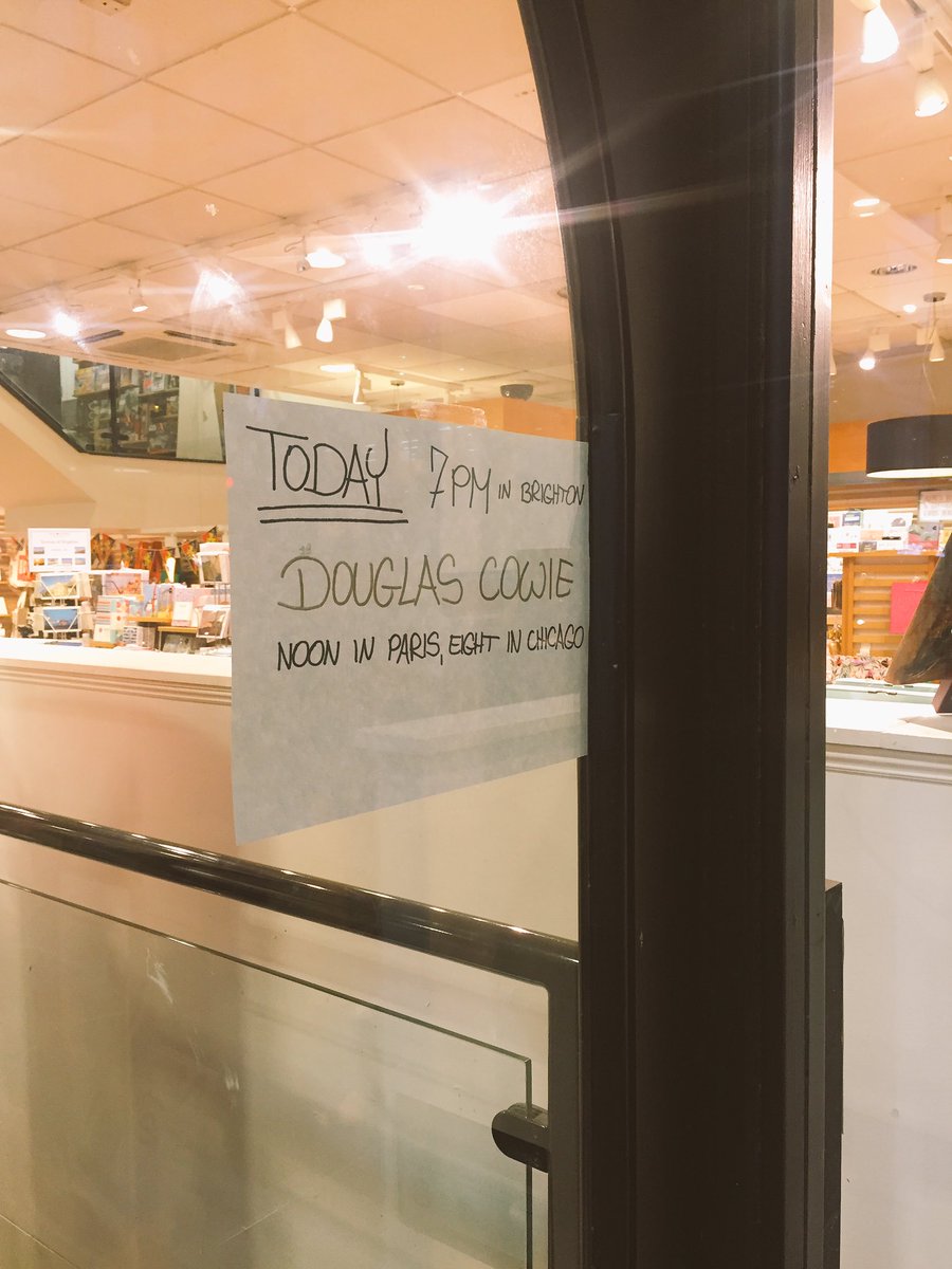 MyriadEditions's tweet photo. Gearing up for tonight's event with @DouglasCowie at @BrightonWstones #NoonInParisEightInChicago @TheRoadIsAll https://t.co/0IRFQC5nRH