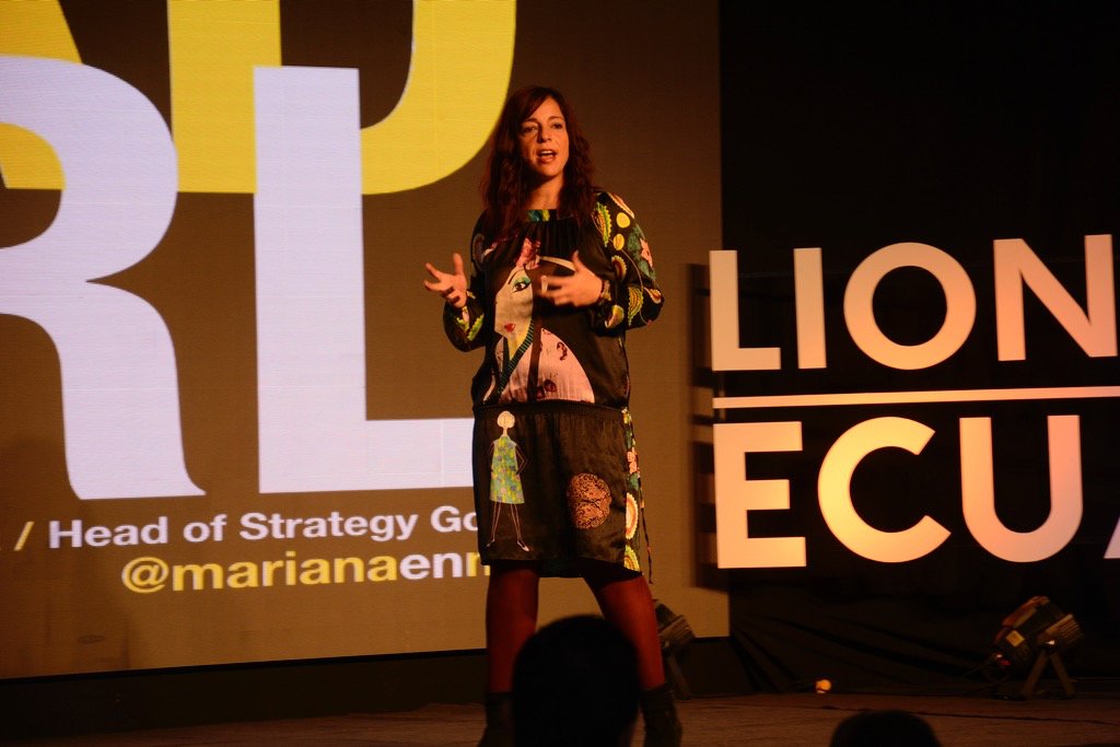 canneslionsec's tweet photo. “Equivocarse lo más pronto posible es la mentalidad de un prototipo” Mariana Hernandez #LionsEditEc https://t.co/JRMD71h7FT