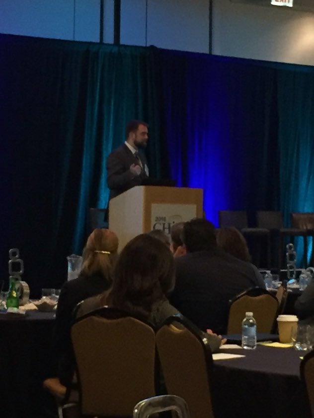 CharlieHealthIT's tweet photo. UCMC CISO Erik Decker cautions YAT (yet another technology) situation opens the door for more cyber threats #cpes16 https://t.co/7ChQ5OBTjQ