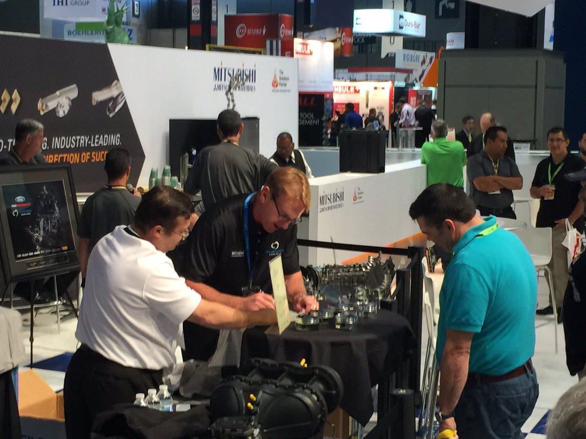 roushyates's tweet image. .@Yates_Doug Meet and Greet at the @MMUSCuttingTool booth #IMTS2016! Stop by and meet our great partners!