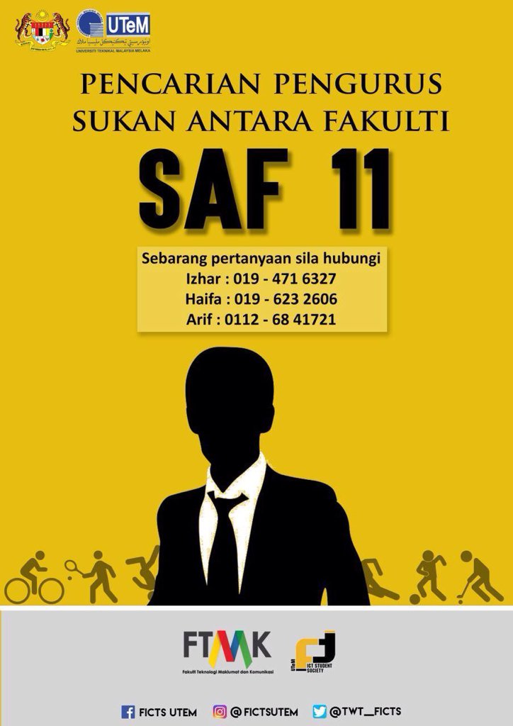 twt_FTMK's tweet photo. kepada sesiapa yang berminat untuk menjadi manager acara2 sukan ni, engkorang boleh la rujuk poster ni! #GOFORGOLD! https://t.co/ur1WBvlOsr
